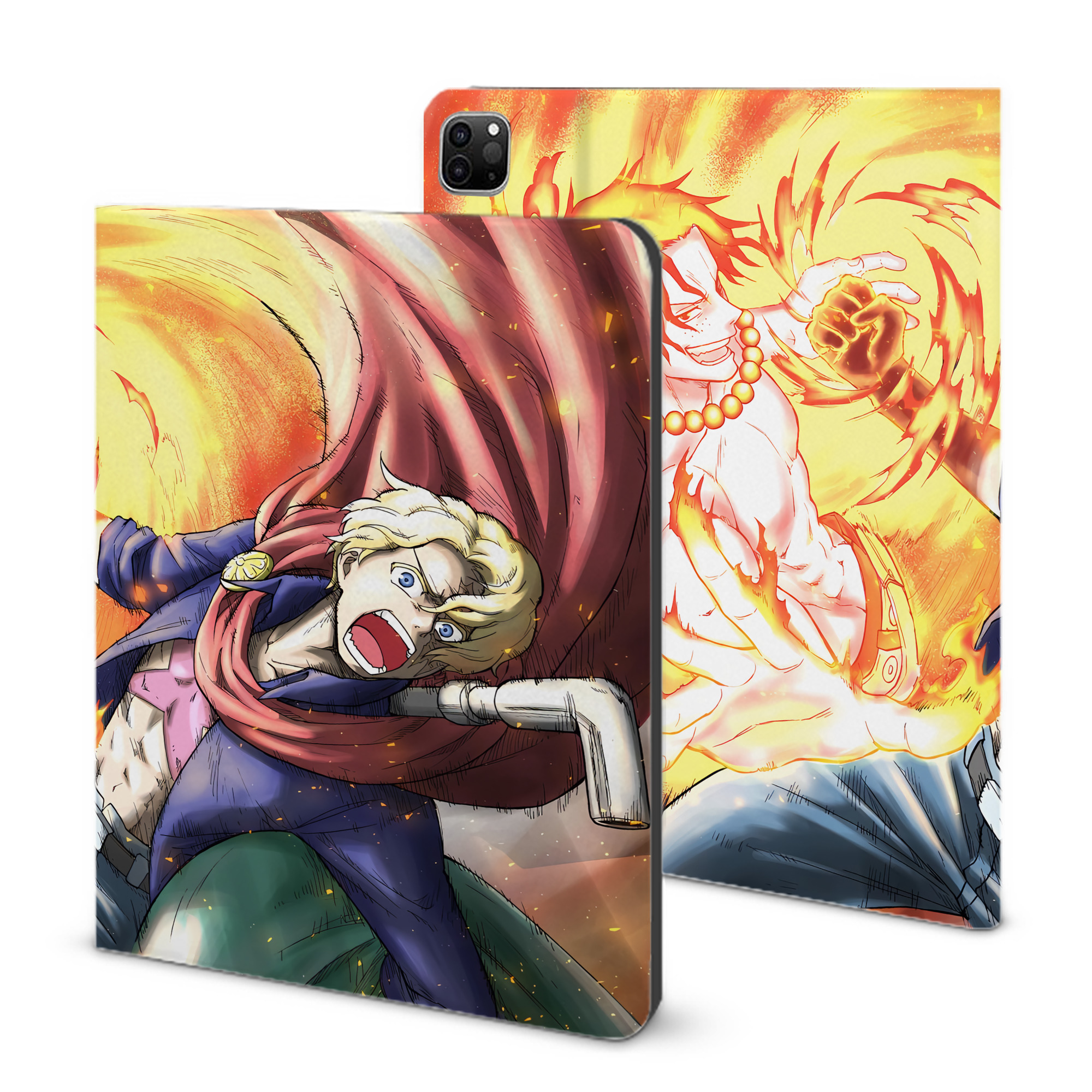 （画像用） ワンピース ONE PIECE IPad ケース ブック型 PUレザー TPU 耐衝撃 軽量 薄型 ペン収納なし 全面保護 IPad 各モデル対応